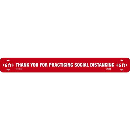 NMC Thank You Social Distancing Floor Strip, WFS78ARD WFS78ARD